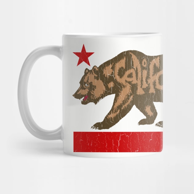 Big Fuzzy California Bear (vintage distressed look) by robotface